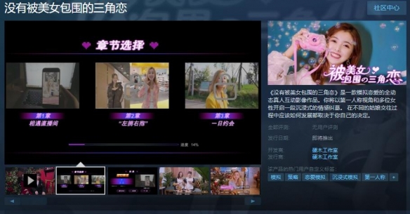 《没有被美女包围的三角恋》Steam页面上线 发售日待定