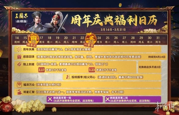 《三国志战棋版》周年庆活动汇总