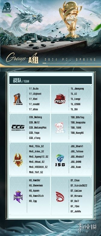 龙腾风起，梦逐荣光！PUBG PCL2024春季赛4.20正式开赛！