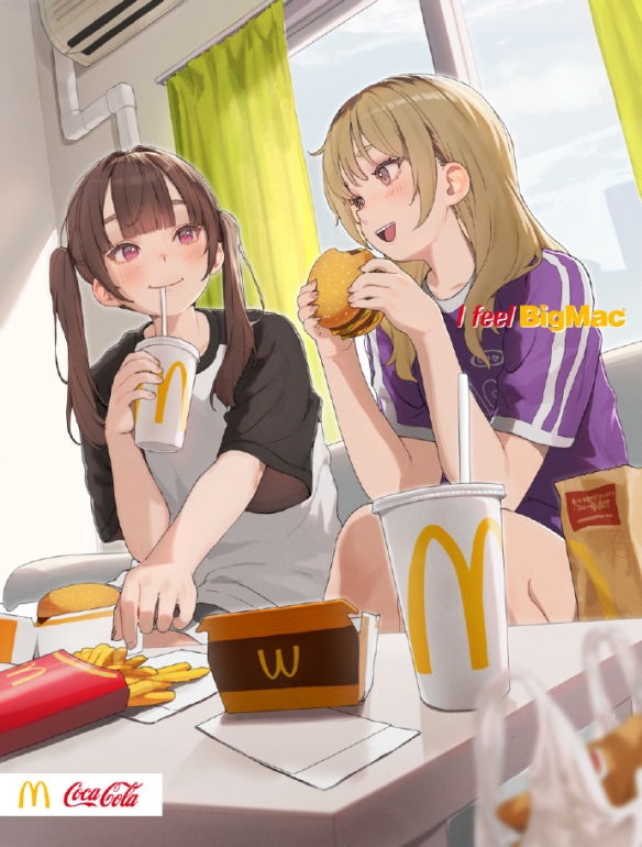 炎炎夏日 日本麦当劳推出漫画风壁纸「I feel BigMac」-绿好游