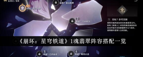 《崩坏：星穹铁道》1魂翡翠阵容搭配一览-绿好游