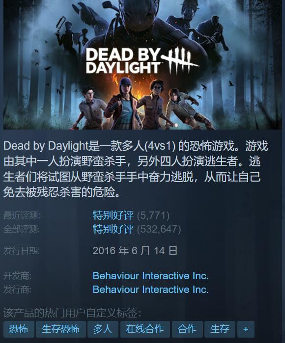 Steam特惠：《黎明杀机》4折！《盗贼模拟》仅1折！-绿好游