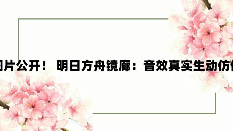 明日方舟镜廊图片公开！ 明日方舟镜廊：音效真实生动仿佛置身游戏世界