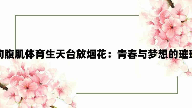 小奶狗腹肌体育生天台放烟花：青春与梦想的璀璨瞬间